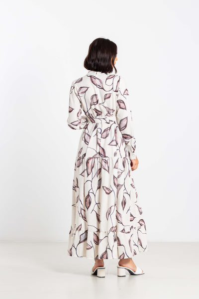 FLORAL PRINTED MIDI DRESS