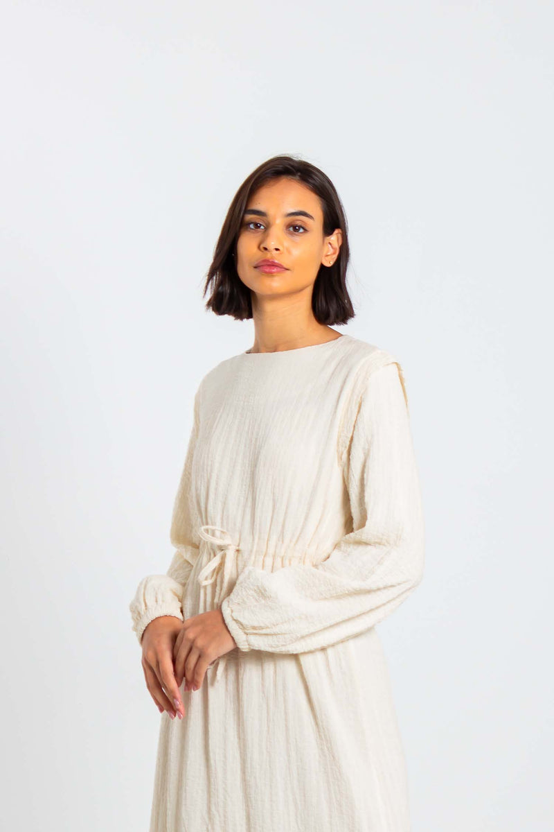 TEXTURED LONG DRESS