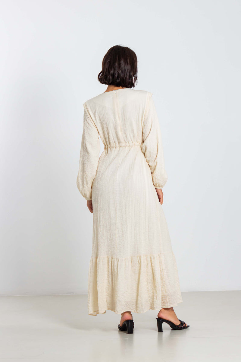 TEXTURED LONG DRESS
