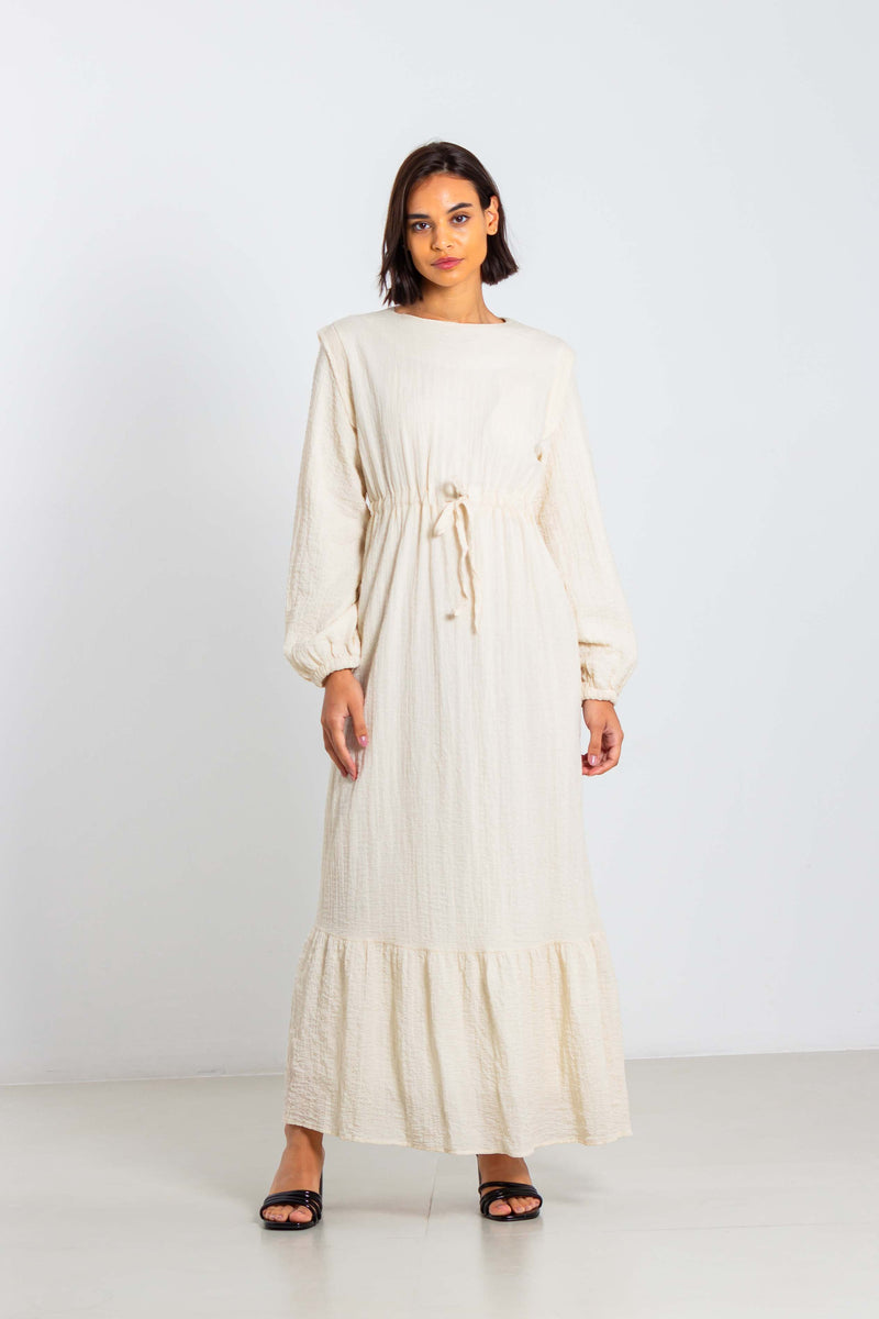 TEXTURED LONG DRESS