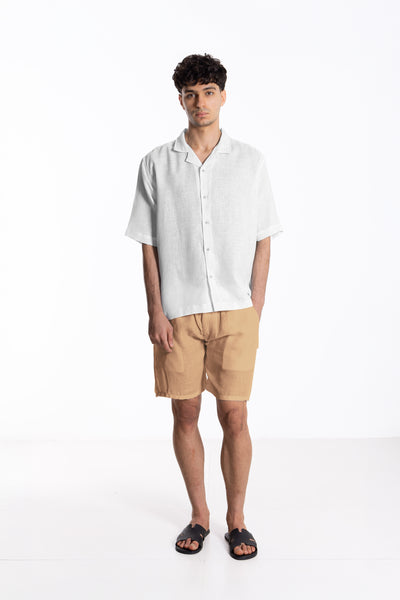 LINEN BLEND SHORTS