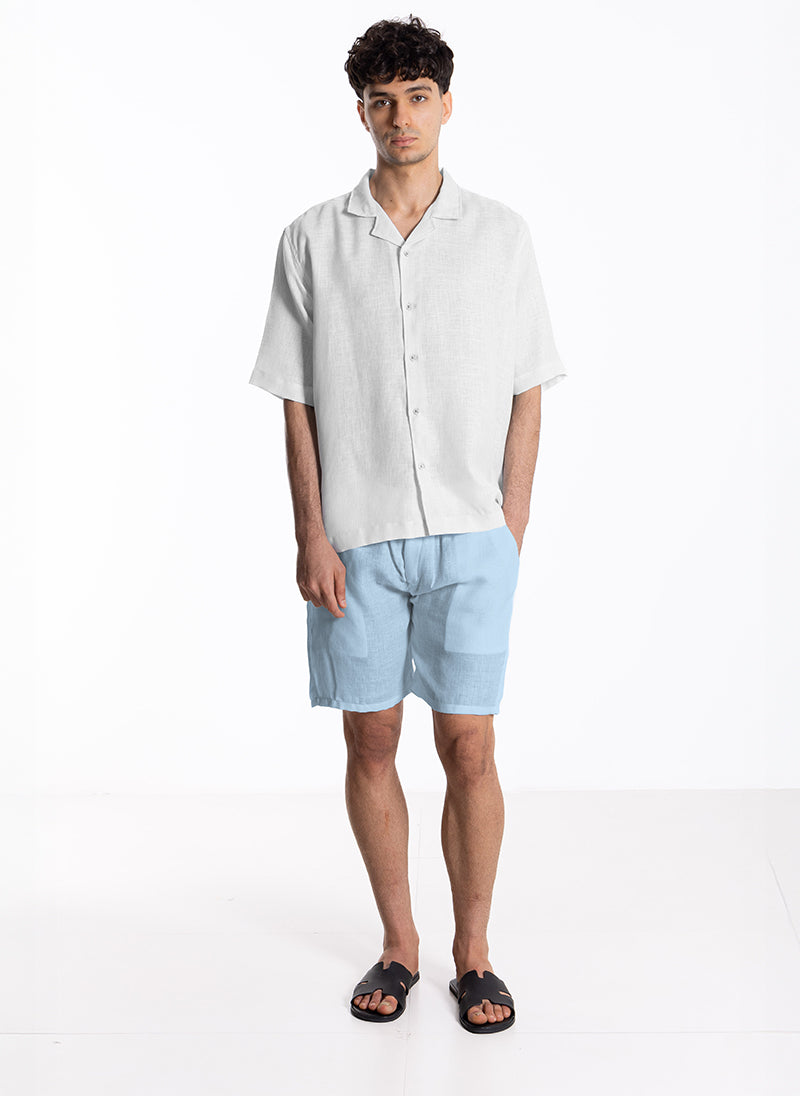LINEN BLEND SHORTS