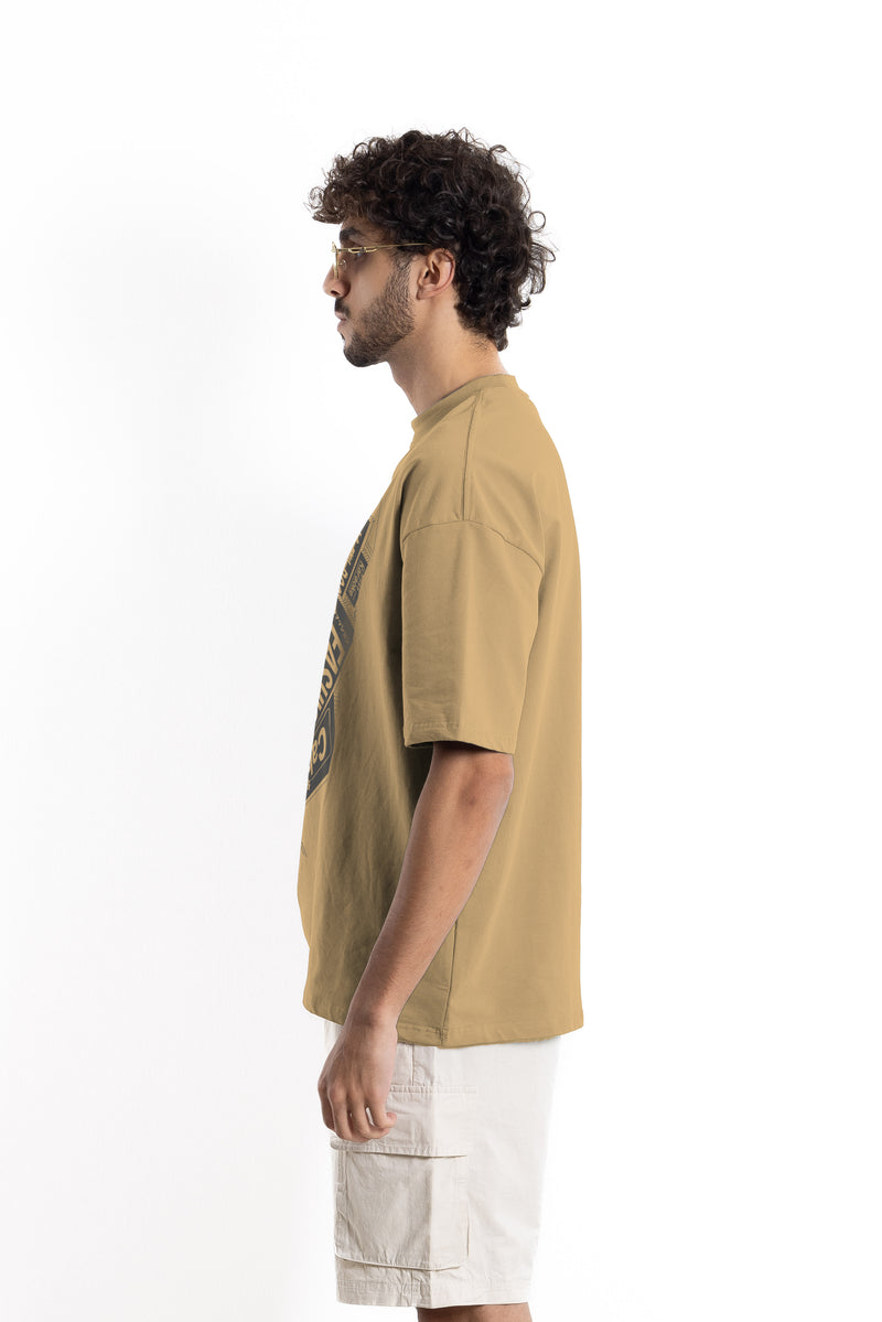 PRINTED COTTON BLEND T-SHIRT