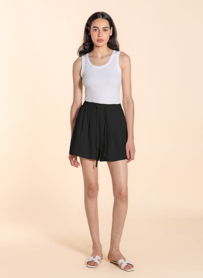 LINEN BLEND COMFORT SHORTS