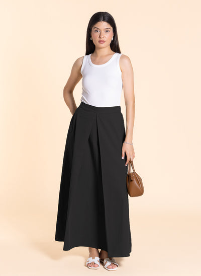 MAXI A-LINE COTTON SKIRT