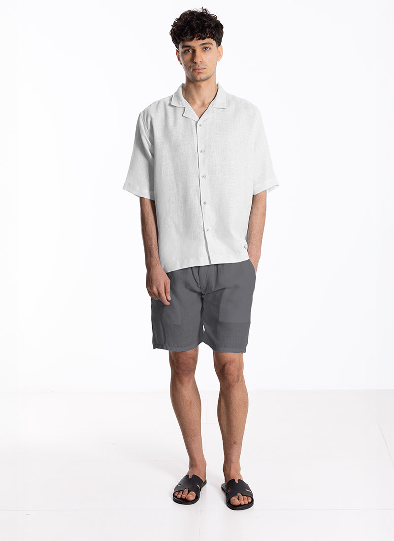 LINEN BLEND SHORTS