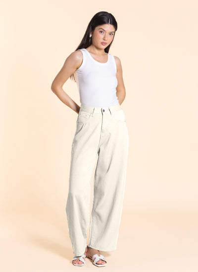 SOFT HIGH-WAIST WIDE LEG JEANS