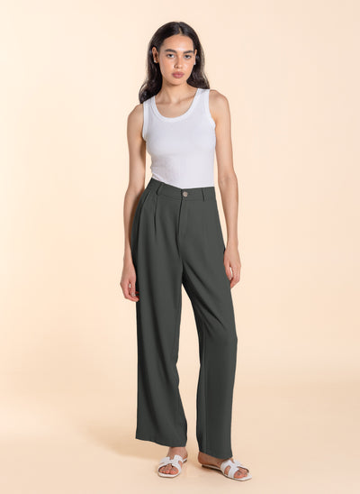 DETAILED CHIFFON TROUSERS