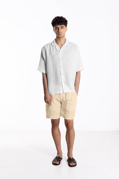 LINEN BLEND SHORTS