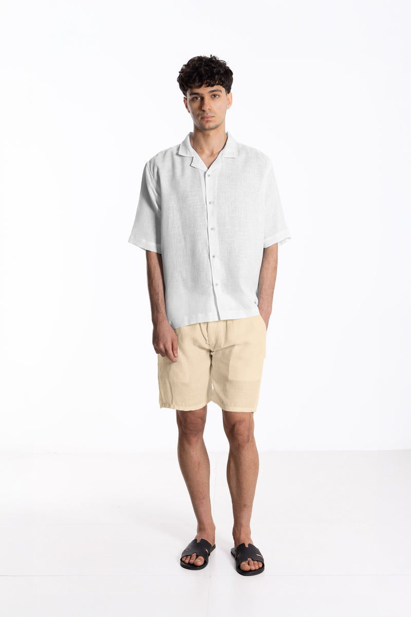 LINEN BLEND SHORTS