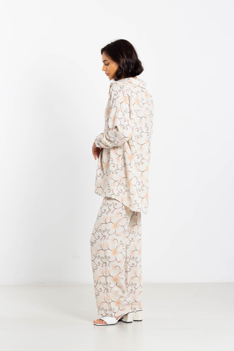 LINEN BLEND SHIRT SET