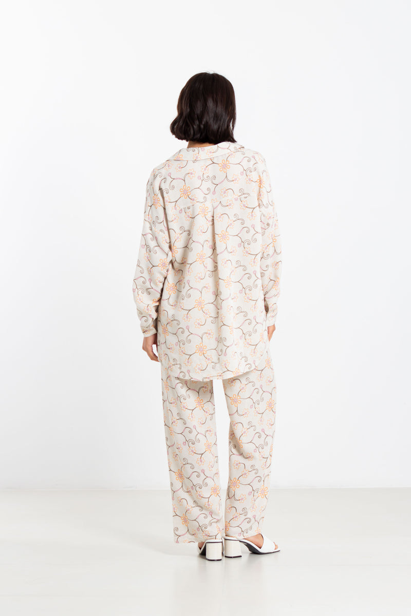 LINEN BLEND SHIRT SET