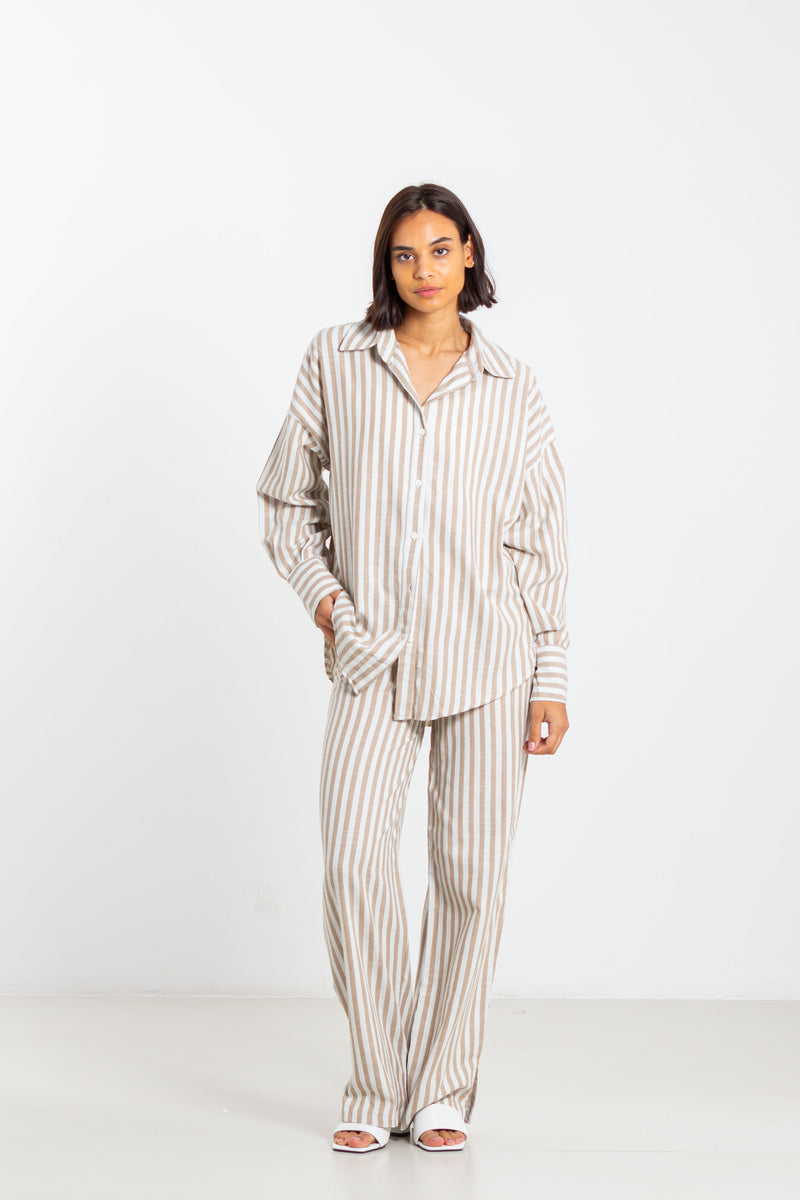 STRIPED SHIRT SET