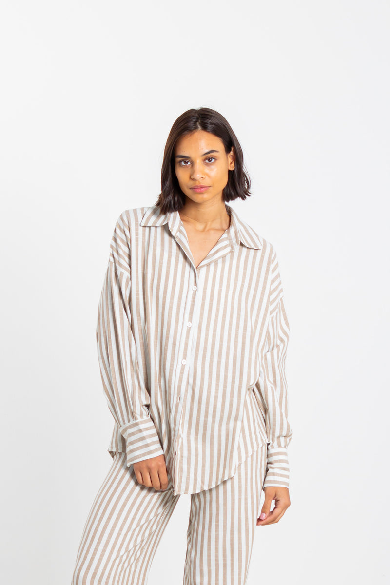 STRIPED SHIRT SET