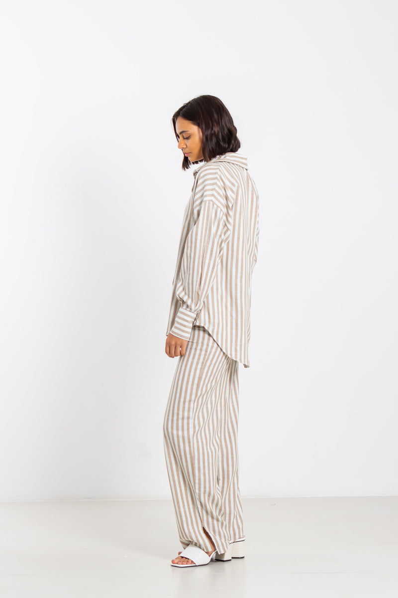 STRIPED SHIRT SET