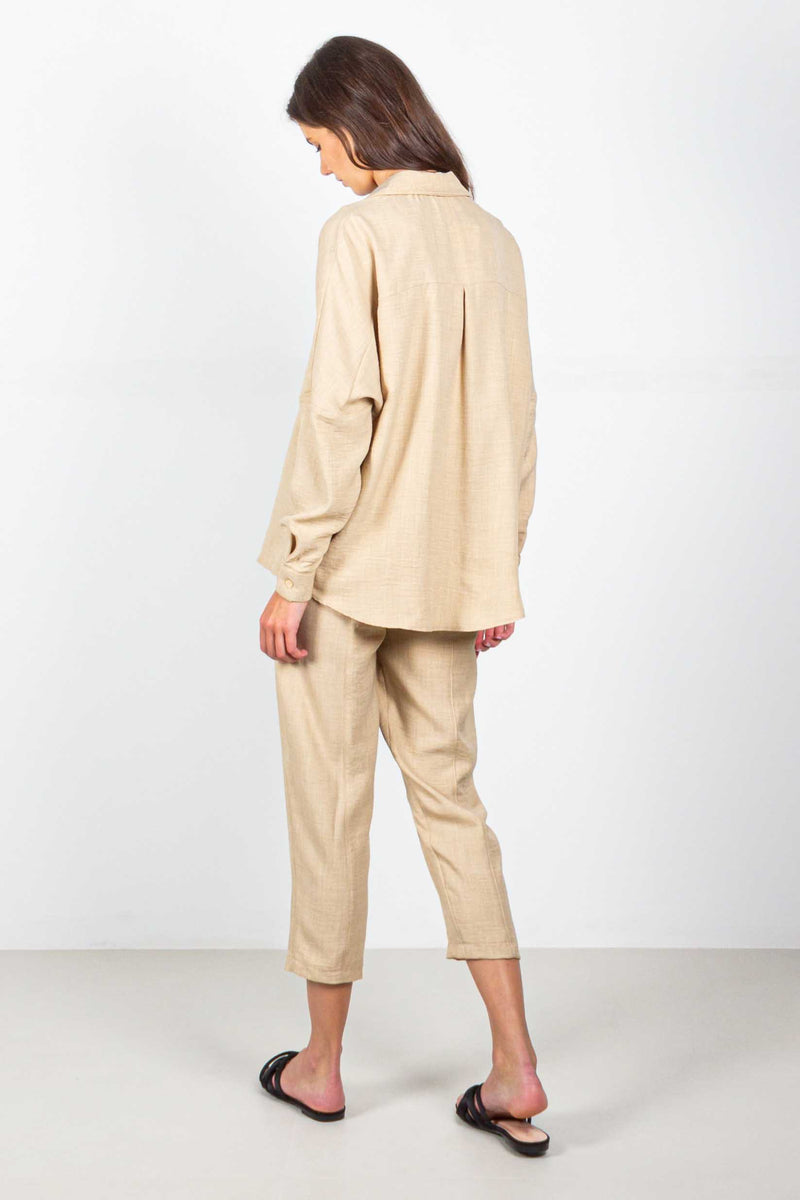 LINEN BLEND SHIRT SET