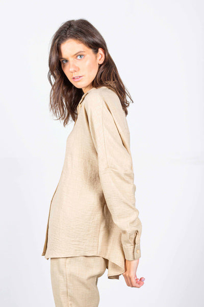 LINEN BLEND SHIRT SET