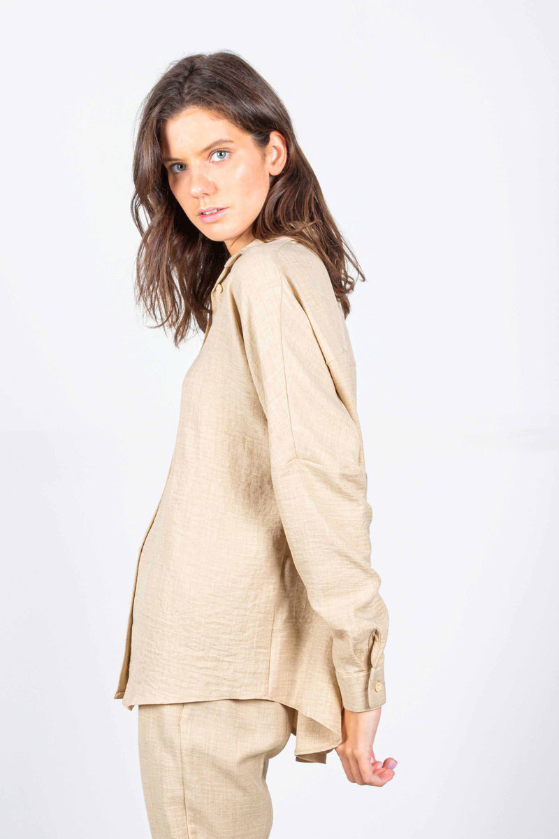 LINEN BLEND SHIRT SET
