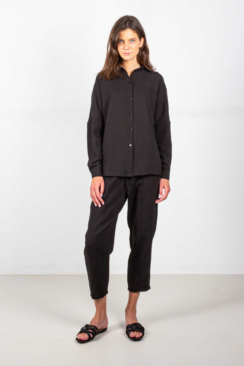 LINEN BLEND SHIRT SET