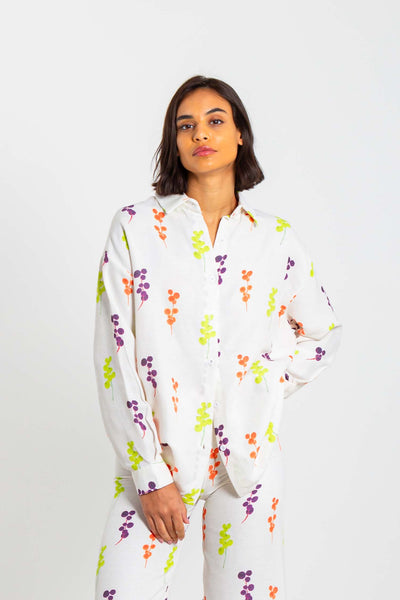 LINEN BLEND SHIRT SET