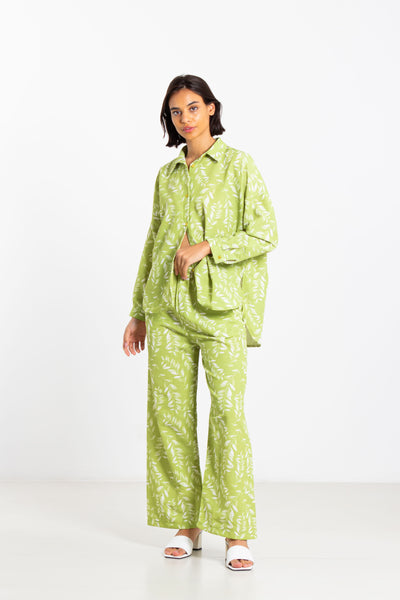 LINEN BLEND SHIRT SET