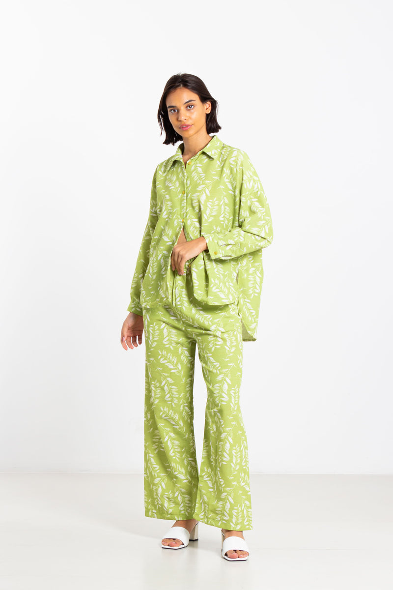 LINEN BLEND SHIRT SET