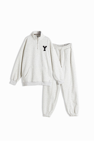 EMBROIDERED SWEATSHIRT SET