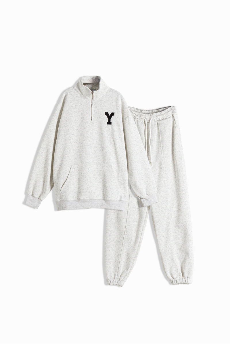 EMBROIDERED SWEATSHIRT SET