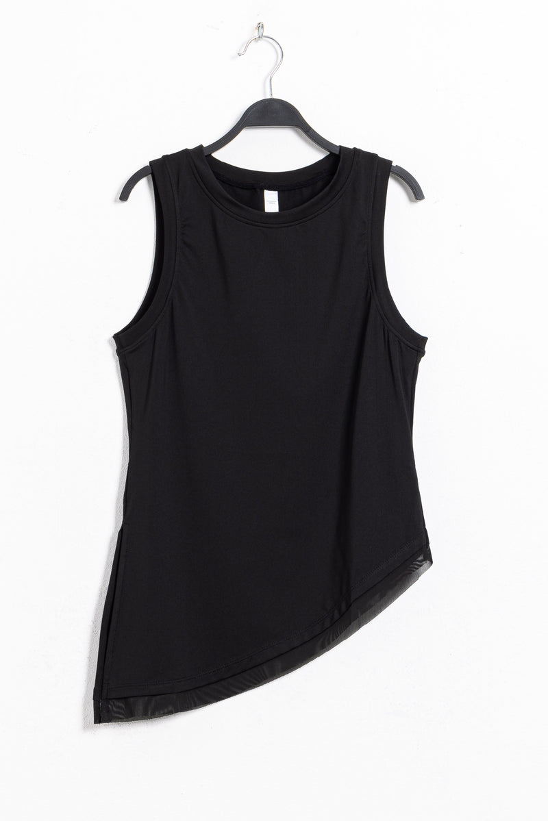 ASYMMETRICAL CUT SOFT TANK TOP