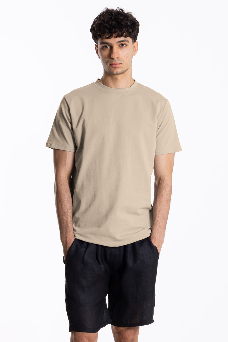 COTTON BLEND SLIM T-SHIRT