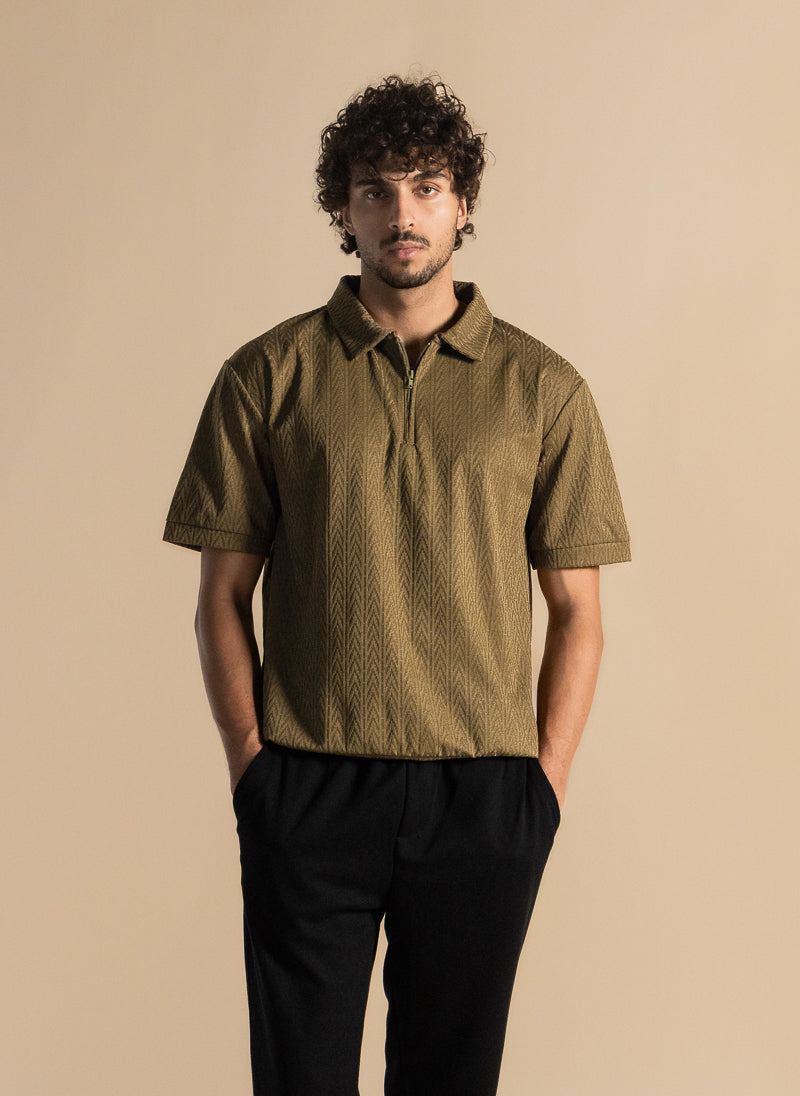 TEXTURED POLO SHIRT