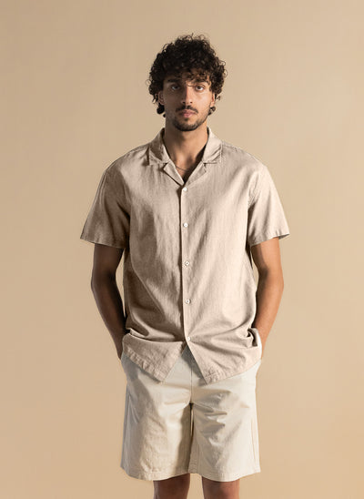 LINEN BLEND RELAXED-FIT SHIRT