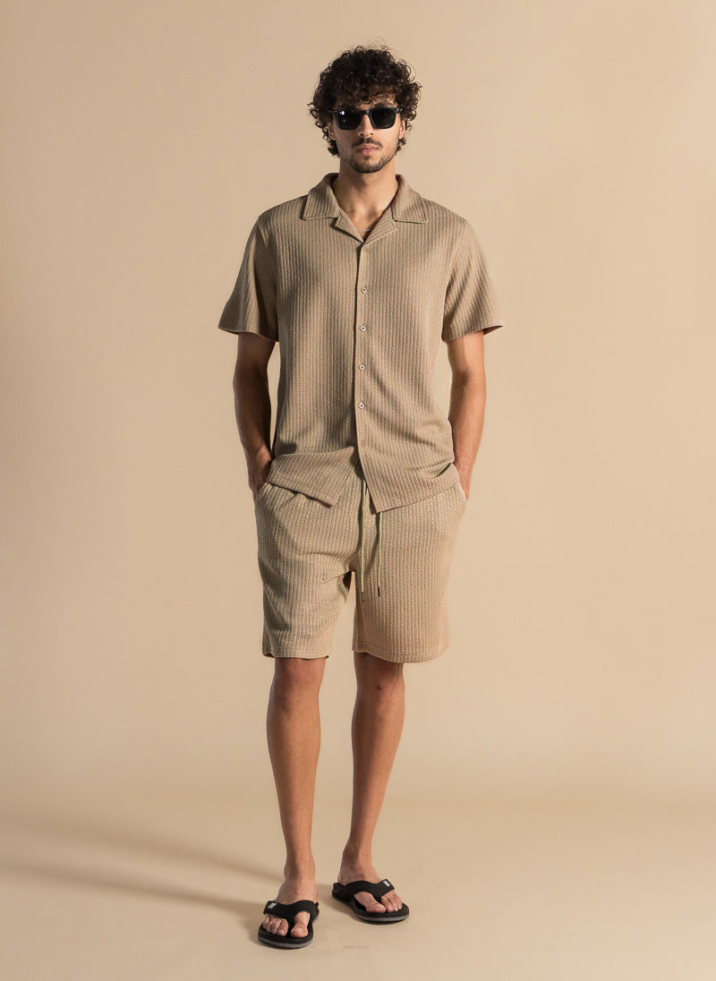 TEXTURED SHIRT SET