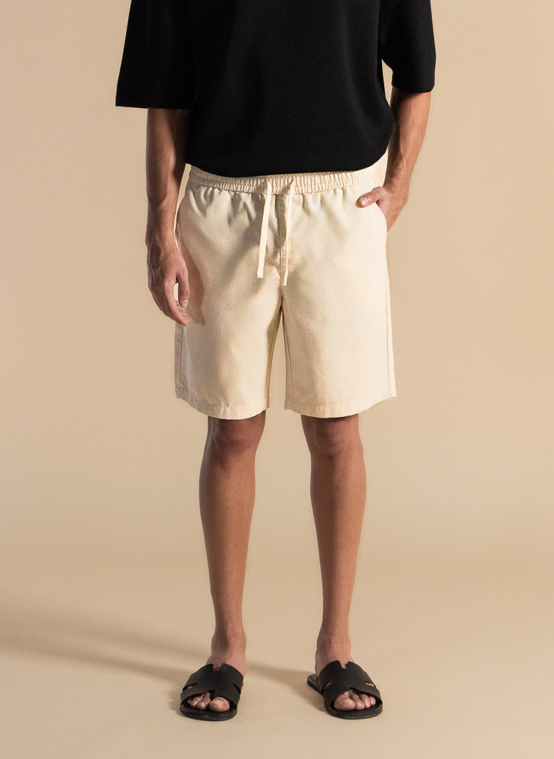 LINEN BLEND COMFORT SHORTS