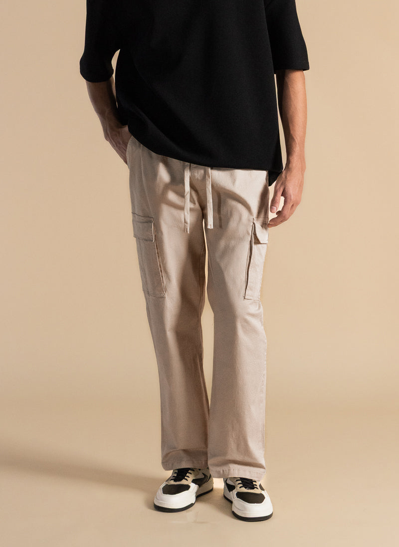 RELAXED FIT CARGO TROUSERS