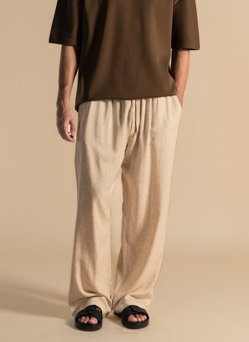 LINEN RELAXED-FIT COMFORT TROUSERS