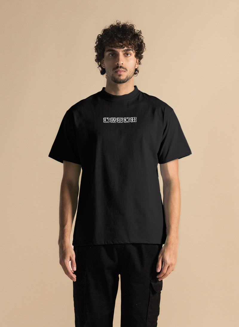CONTRAST PRINTED COTTON T-SHIRT