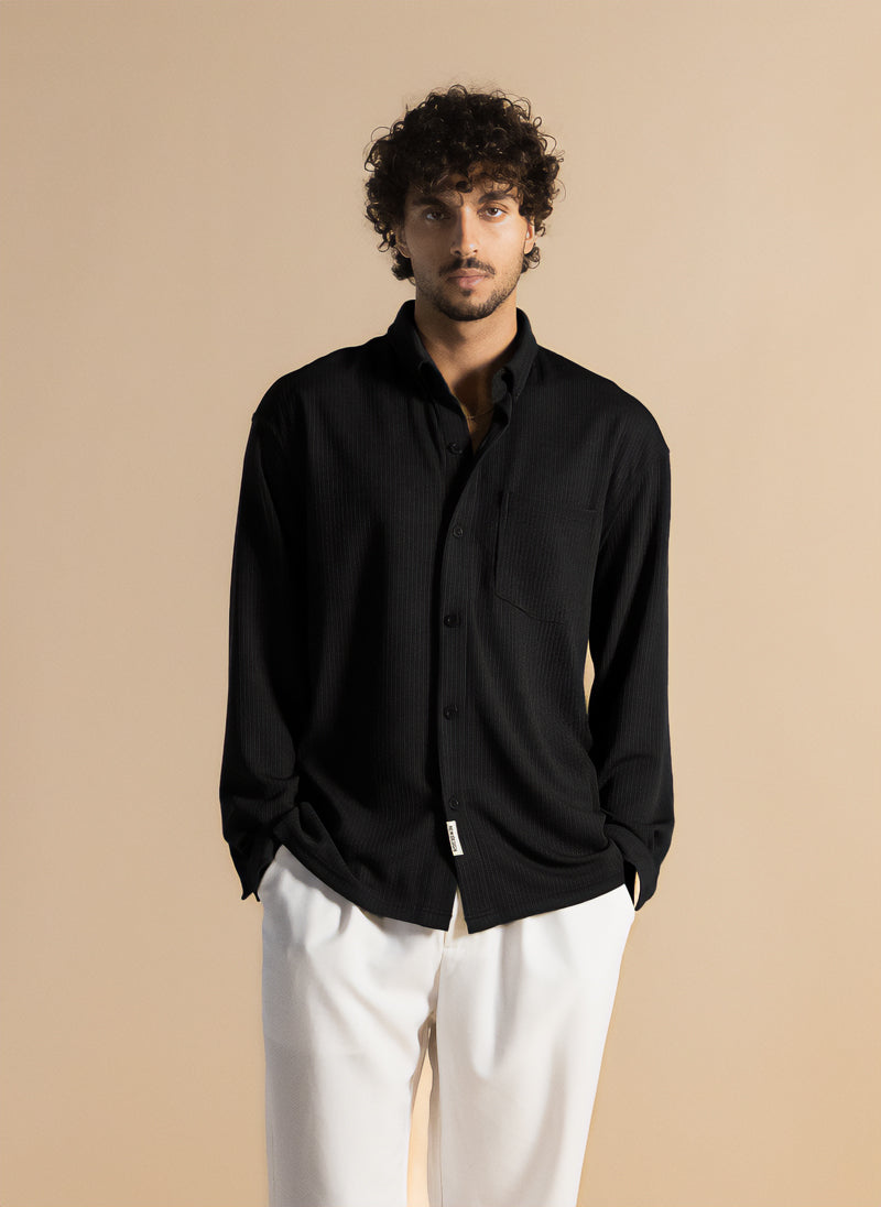 TEXTURED STRETCHY SHIRT