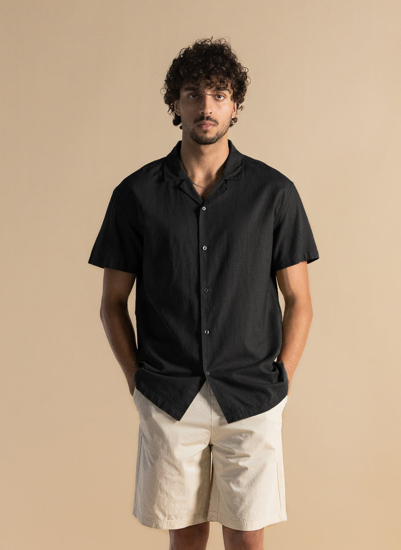 LINEN BLEND RELAXED-FIT SHIRT