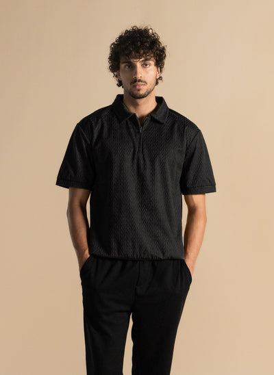 TEXTURED POLO SHIRT