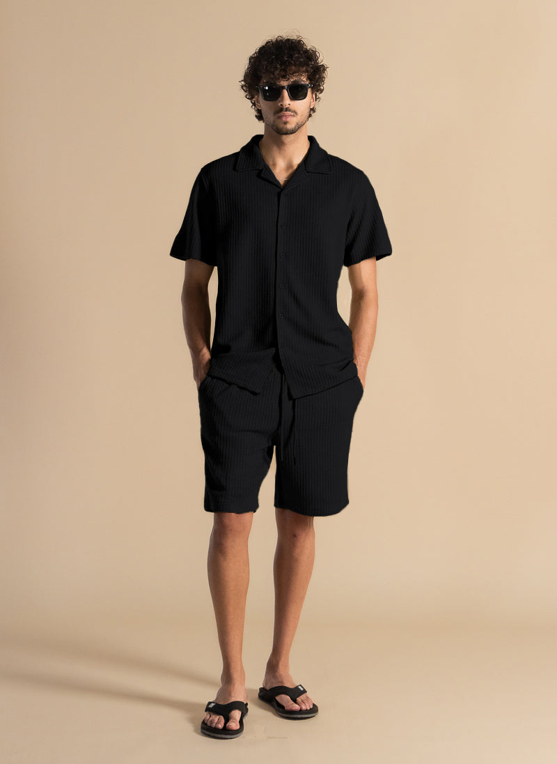 TEXTURED SHIRT SET
