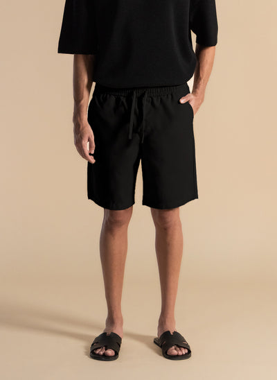 LINEN BLEND COMFORT SHORTS