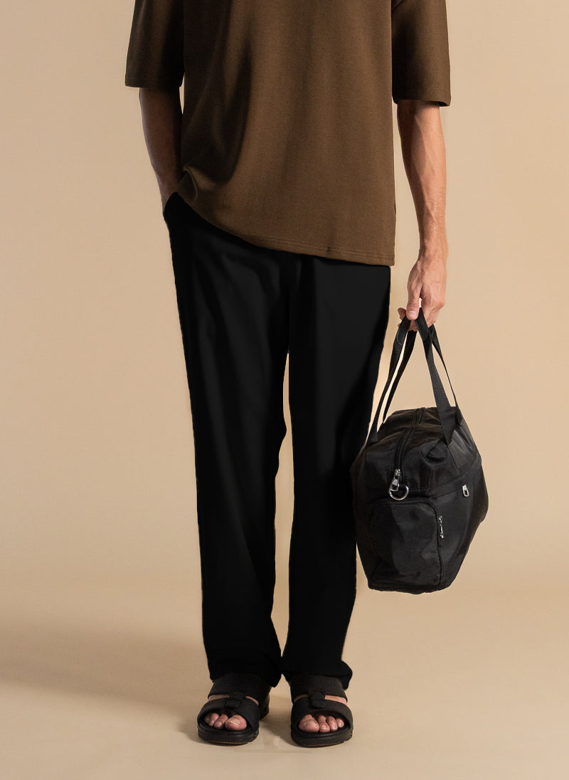 LINEN BLEND COMFORT TROUSERS