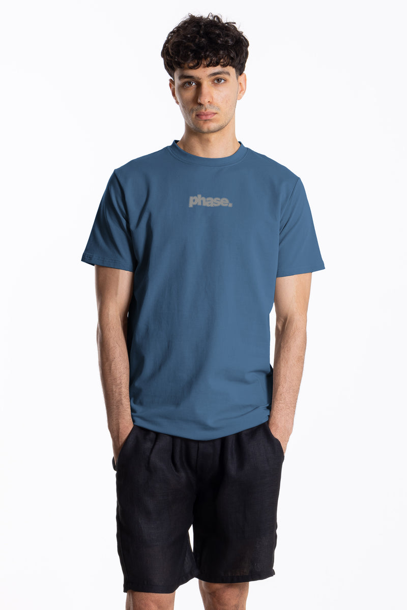 COTTON BLEND PRINTED SLIM T-SHIRT