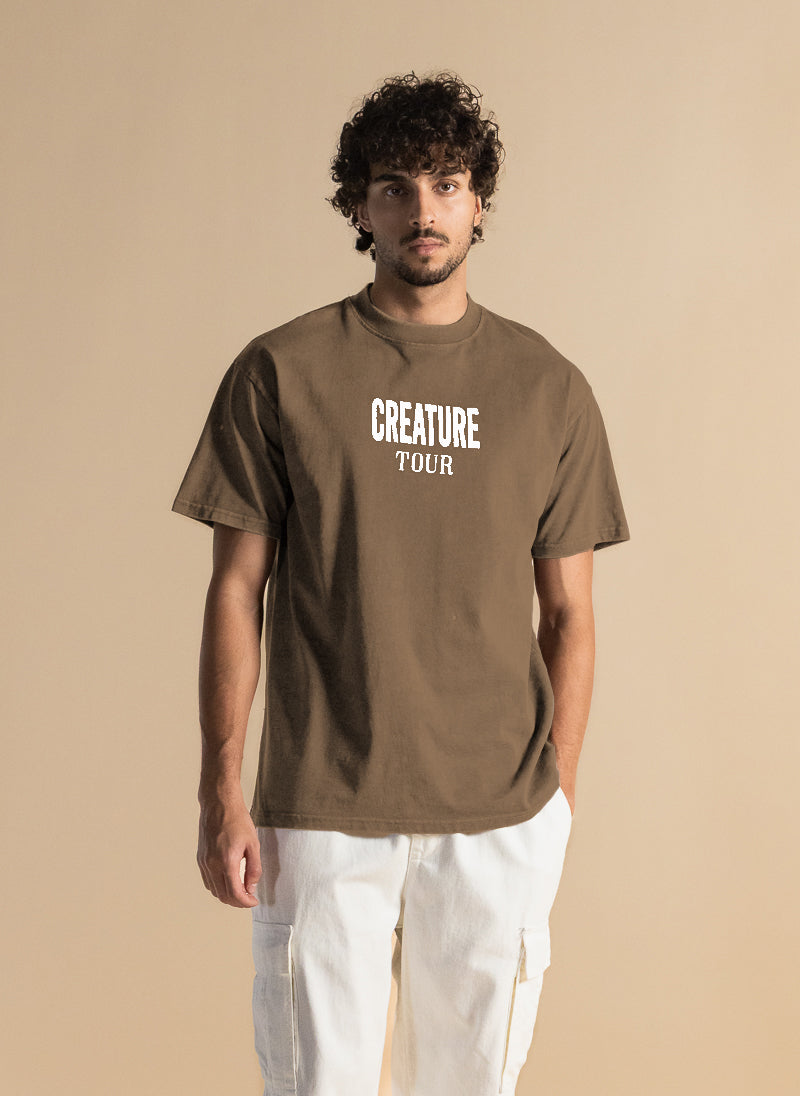 WASHED CONTRAST PRINTED T-SHIRT