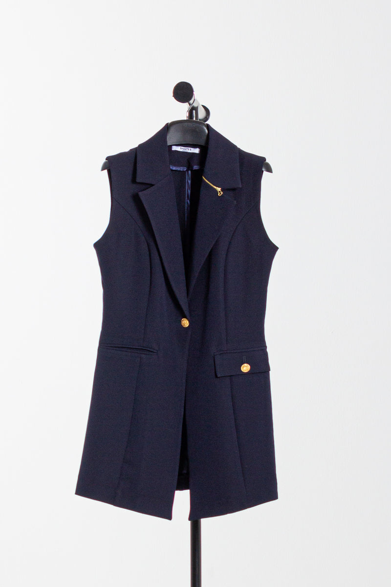 DETAILED SLEEVELESS BLAZER