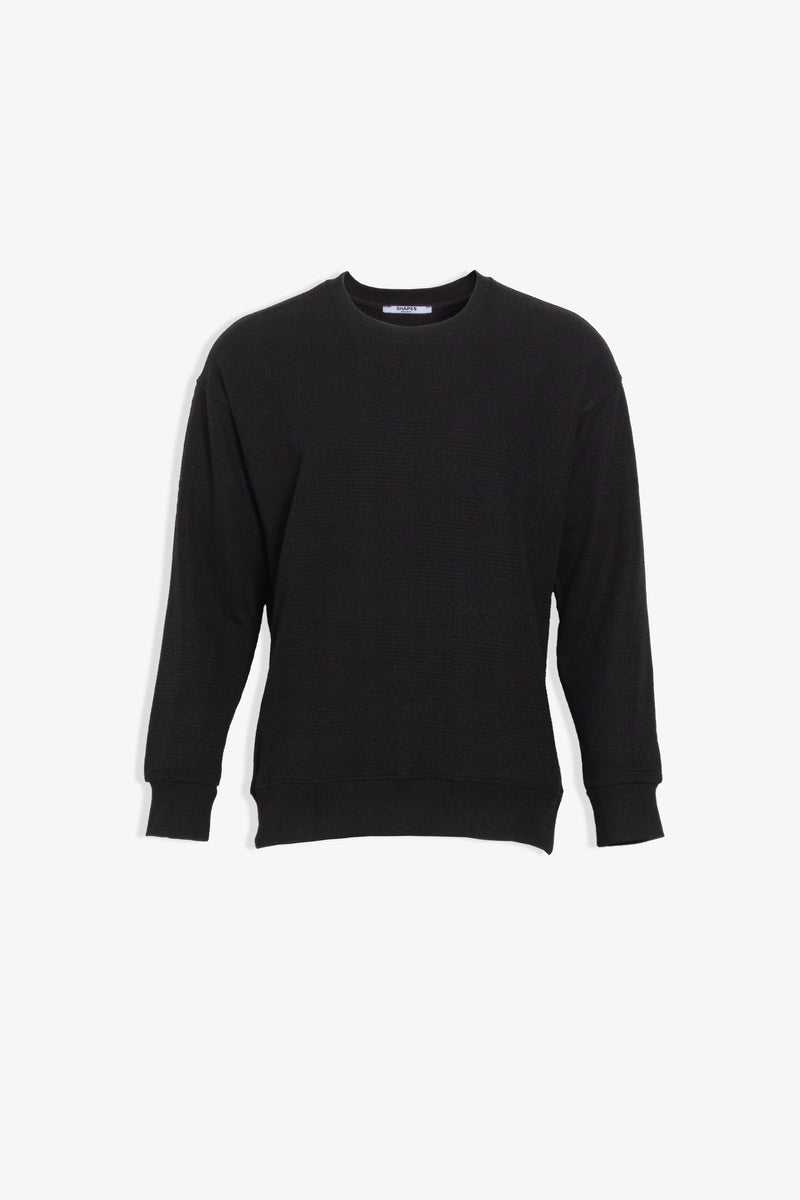 TEXTURED KNIT SWEATER