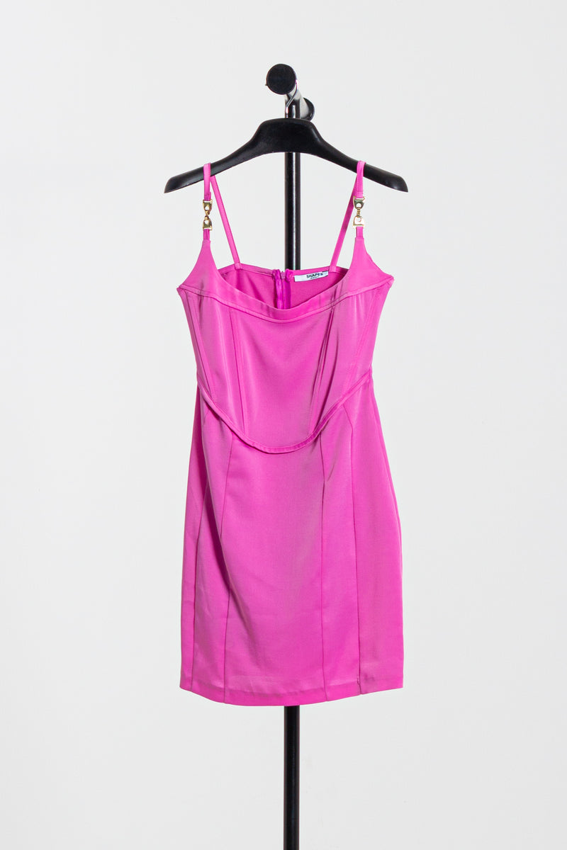 DETAILED STRAP SHORT DRESS