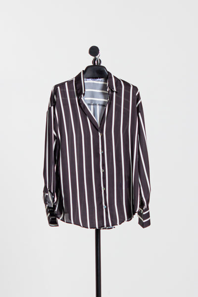 STRIPED SATIN SHIRT