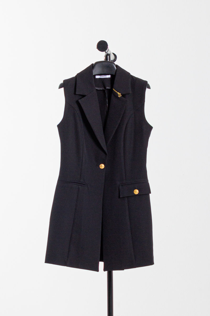 DETAILED SLEEVELESS BLAZER